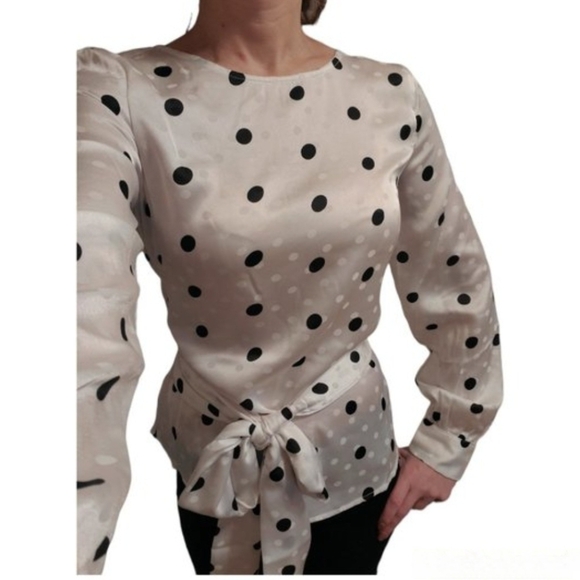 NEW - Vero Moda Polka Dot Wrap blouse - S - Picture 3 of 9